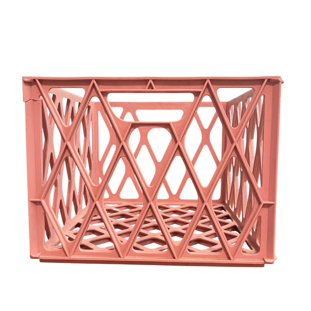 Vinyl Record LP 12" 33 RPM DJ‎ Album Storage Crate Plastic PINK Stackable